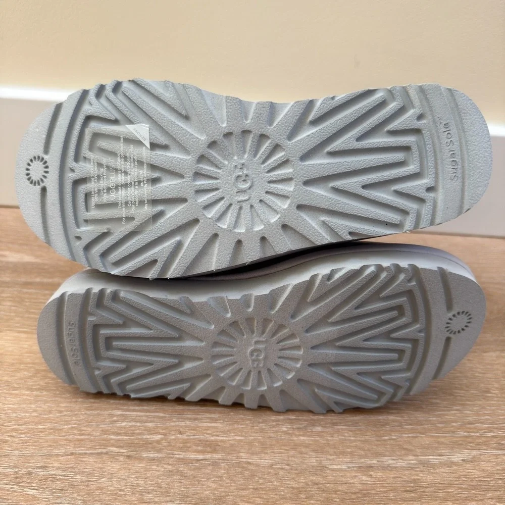 UGG Australia Classic Mini Iridescent Ankle Boots Silver Gray Women's Size US 5